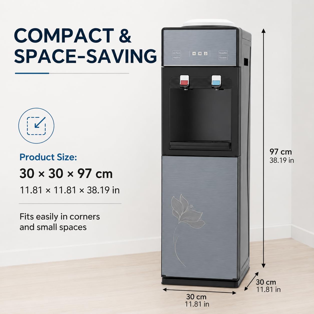 Dispensador de agua eléctrica con indicador y taquillas dispensador de agua fría para el hogar, oficina, casa, sala de estar, dormitorio