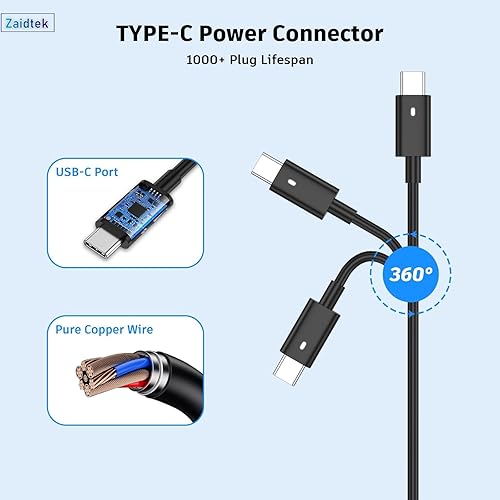 Miniatura 2 de Adaptador USB C de 130 W para laptop compatible con Dell Inspiron 16 Plus 7620 7630 7640 Inspiron 14 Plus 7420 7430 7440 7445 Inspiron 17 7706 7773