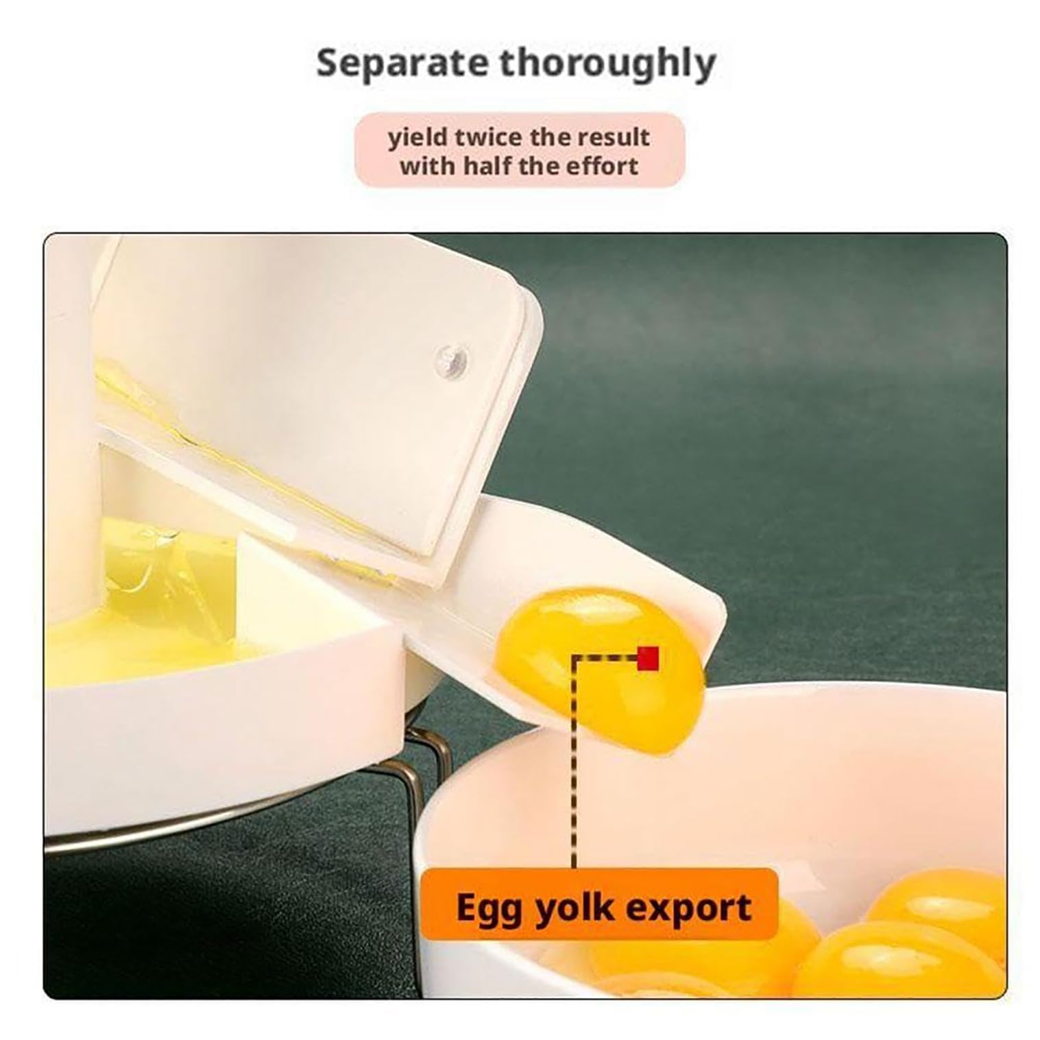 Separatore di tuorlo d'uovo, strumento commerciale per separare l'albume d'uovo per cuocere torte, separatore rapido di proteine per ristoranti e utensili da cucina