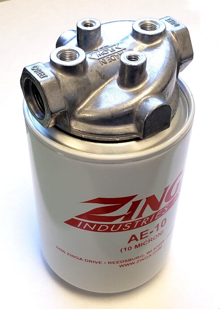 Zinga Filter Assembly - #8 ORB Housing with 10 Micron Filter