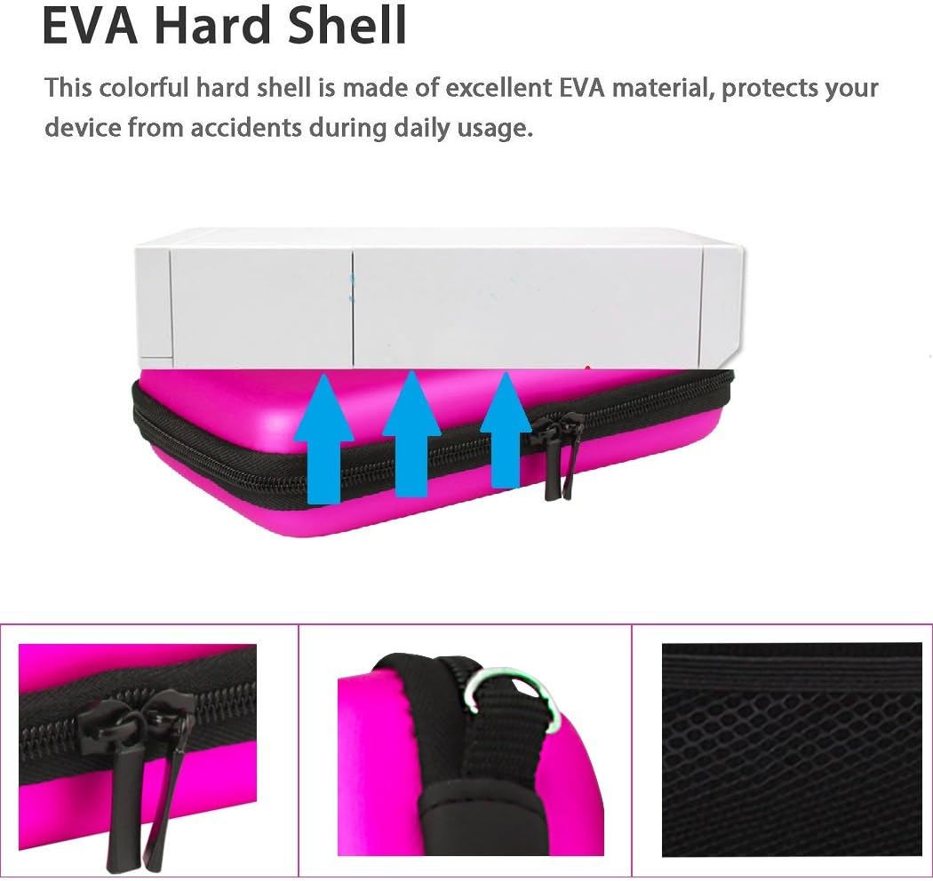 Replacement 3dsxl Case 3ds Case with 8 Game Holders,Hard Protective Carrying Case for Nintendo New 3DS XL,New 3DS, 3DS XL,(Pink) (NOT for Nintendo Switch and Nintendo 2DS)