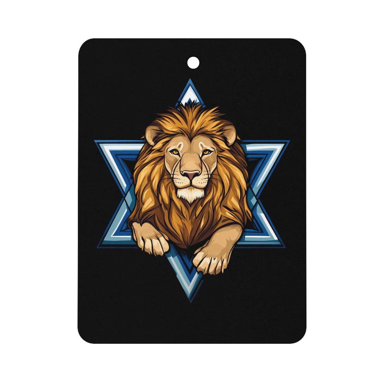 Jewish Israel Lion Car Air Freshener Hanging Aromatherapy Tablets for Car Accessories Square