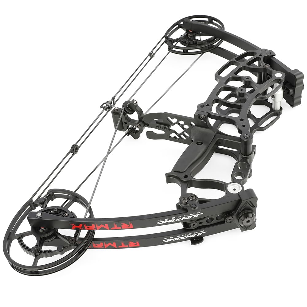 Set Arco Composto per Arceria 40-65 Libbre 320fps, Lunghezza di Trazione 25"-30", Doppio Uso per Frecce e Sfere d’Acciaio, Caccia, Pesca con Arco e Tiro al Bersaglio