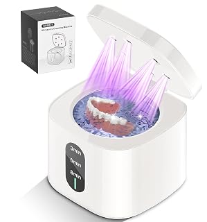 2025 Ultrasonic Retainer Cleaner Machine, 45kHz Retainer Cleaner with Digital Timer & 3 Modes, 200ML Large Capacity Ultrasonic Cleaner for Dentures, Night Guards, Braces, Aligner, Jewelry and More - Amazon product rated Grade B