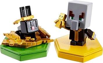 Mattel MINECRAFT Earth BOOST MINI FIGURES 2-PACK NFC-Chip Toys, Earth Augmented Reality Mobile Game, Based on Minecraft Video Game, Great for Playing, Trading, and Collecting, Adventure Toy
