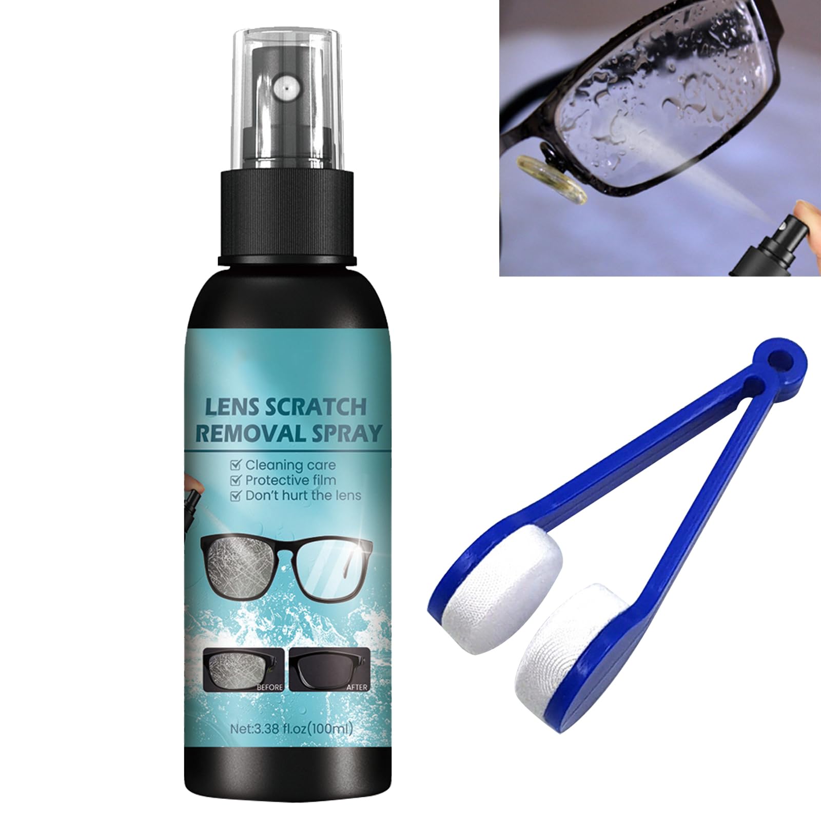 Spray de Reparación de Gafas,Spray de Reparación de Lentes,Spray Reparador de Lentes,Líquido Limpiador de Lentes,Spray Limpiador de Lentes Gafas,Spray De Limpieza De Gafas 1PC