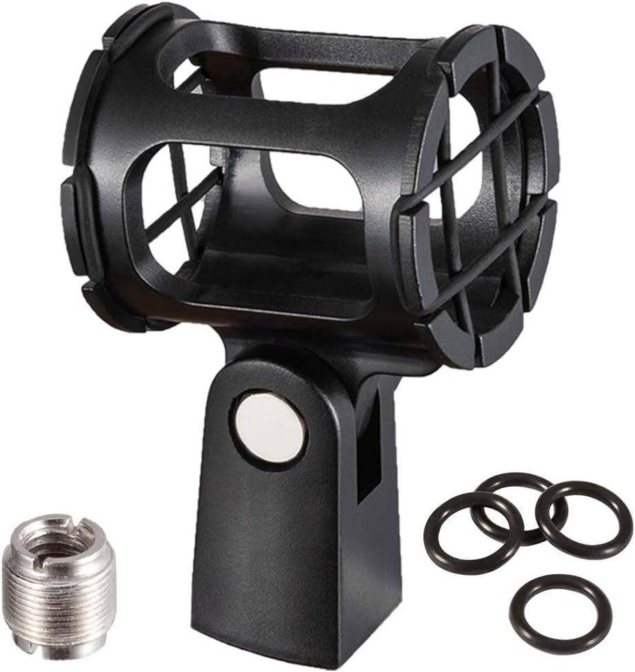 Microphone Shock Mount Holder Clip Mic Anti-Vibration for Condenser Shotgun Mic like Rode NTG-1 NTG-2 NTG-3 NTG-4 NTG-4+ NTG-5 Sennheiser MKE 600