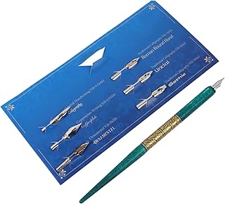 HAPINARY 1 conjunto de canetas de madeira para caligrafia de vidro, conjunto de canetas, conjunto de canetas de caligrafia, conjunto de canetas de caligrafia, para presente de dia dos namorados, kit de canetas de caligrafia, conjunto de canetas para presente