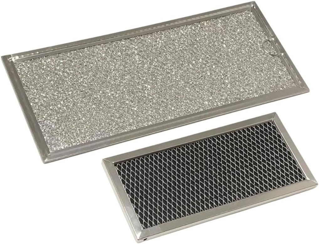 Microwave Grease & Charcoal Filter Set Compatible with Samsung Model Numbers ME18H704SFB, ME18H704SFB/AA, ME18H704SFB/AC