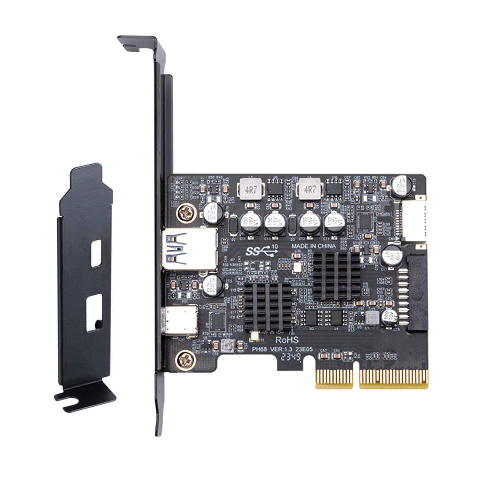 Adaptador de transferencia de datos de 10 Gbps USB 3.2 PCIE 4X para conectar discos externos 7