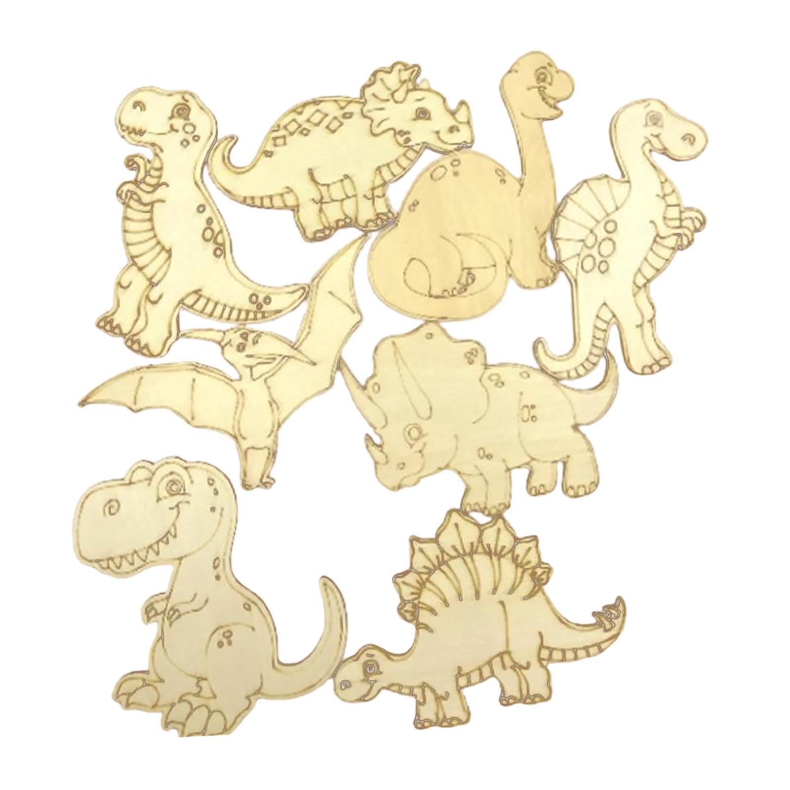 Alcxazs Unfinished Cutouts Blank Dinosaur Shapes For Creative Fun Painting Crafting Personalized Holiday Ideas Carving Holiday Kids Gift Wedding Plaque Decor