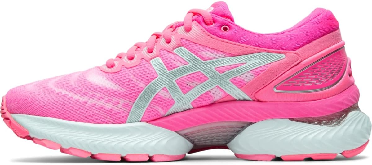 ASICS Women's Gel-Nimbus 22 Lite-Show Running Shoes 6 Hot Pink/Pure Silver