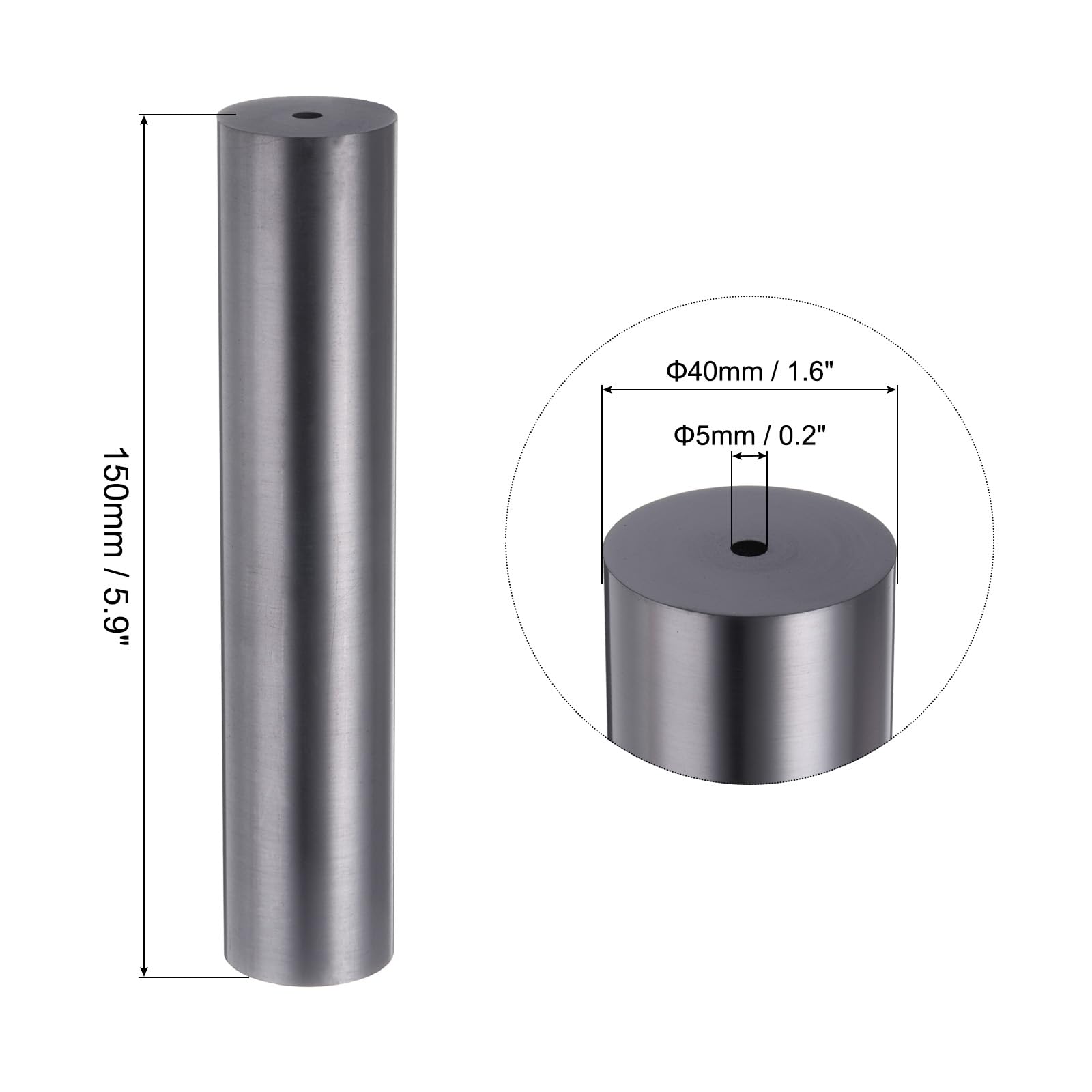 QUARKZMAN Tube en Graphite Bâton de Mélange en Graphite Bâton de Mélange de Creuset 5mmx40mmx150mm pour Remuer les Métaux Liquides, la Fusion, la Coulée