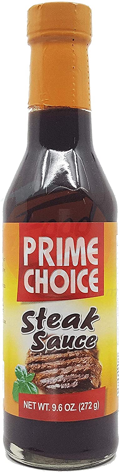 Prime Choice STEAK SAUCE in 9.6-ounce glass bottle x 3 pack.