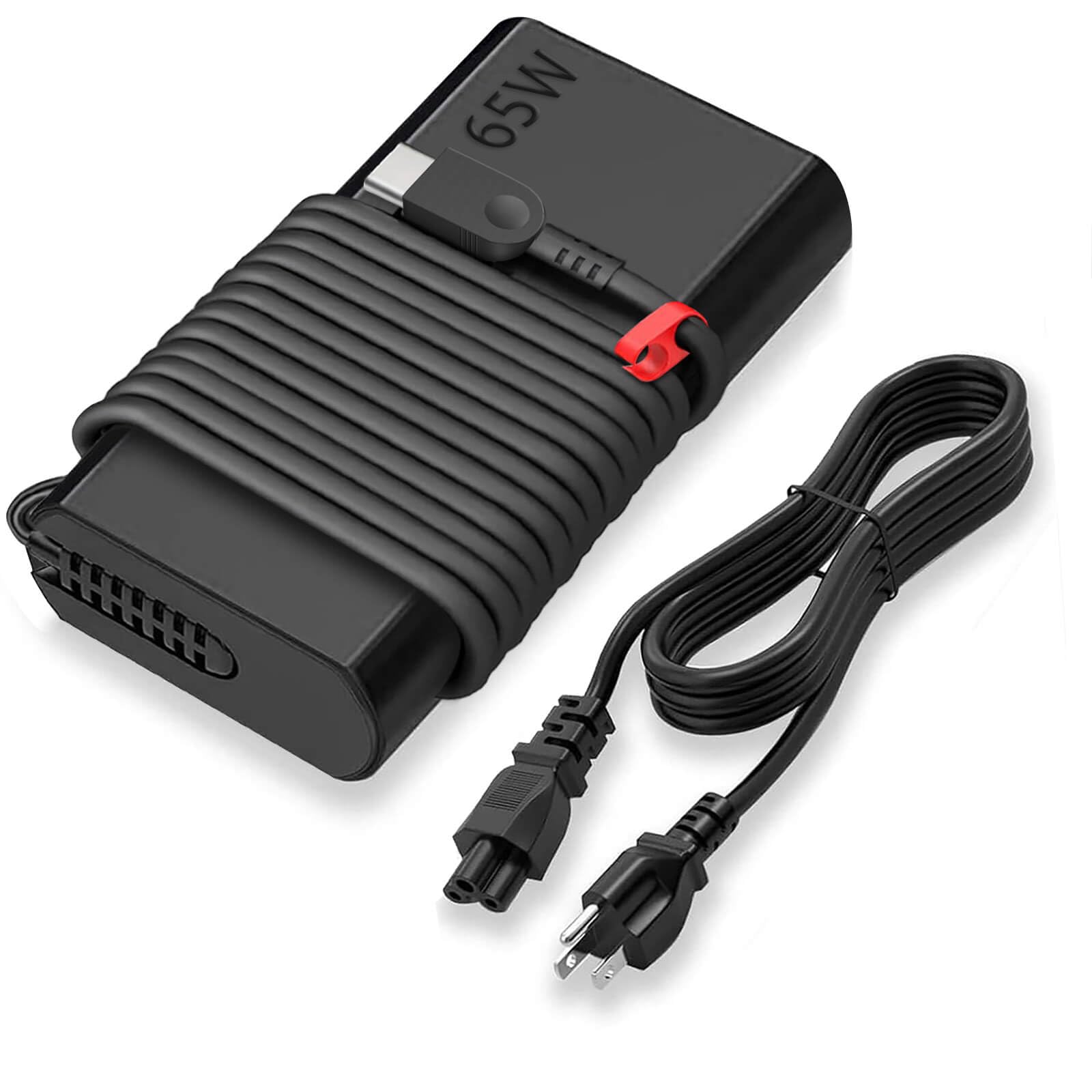 New Slim Replacement for Lenovo Laptop Charger USB C, Compatible with Lenovo Thinkpad/Yoga/Chromebook Computer ADLX65YDC3E Type C Power Cord AC Adapter 65W
