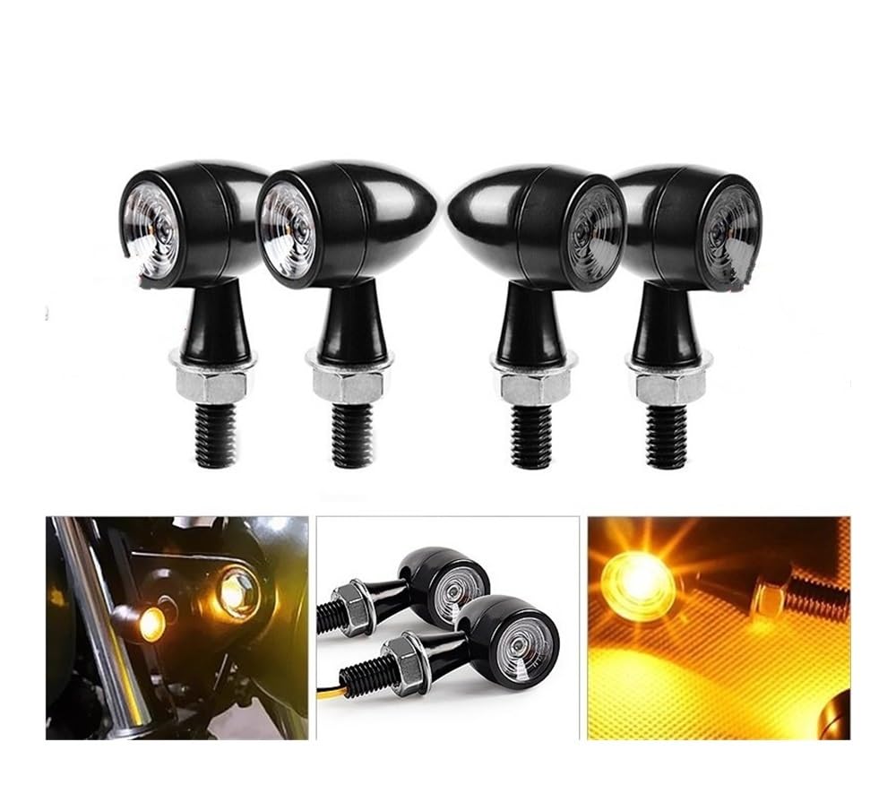 Freno Luce Stop Lampada Indicatori di Direzione A LED per Moto Indicatori Moto Bullet Indicatori di Direzione A LED Indicatori LED 8mm 12V Lampade per Moto A LED Universali