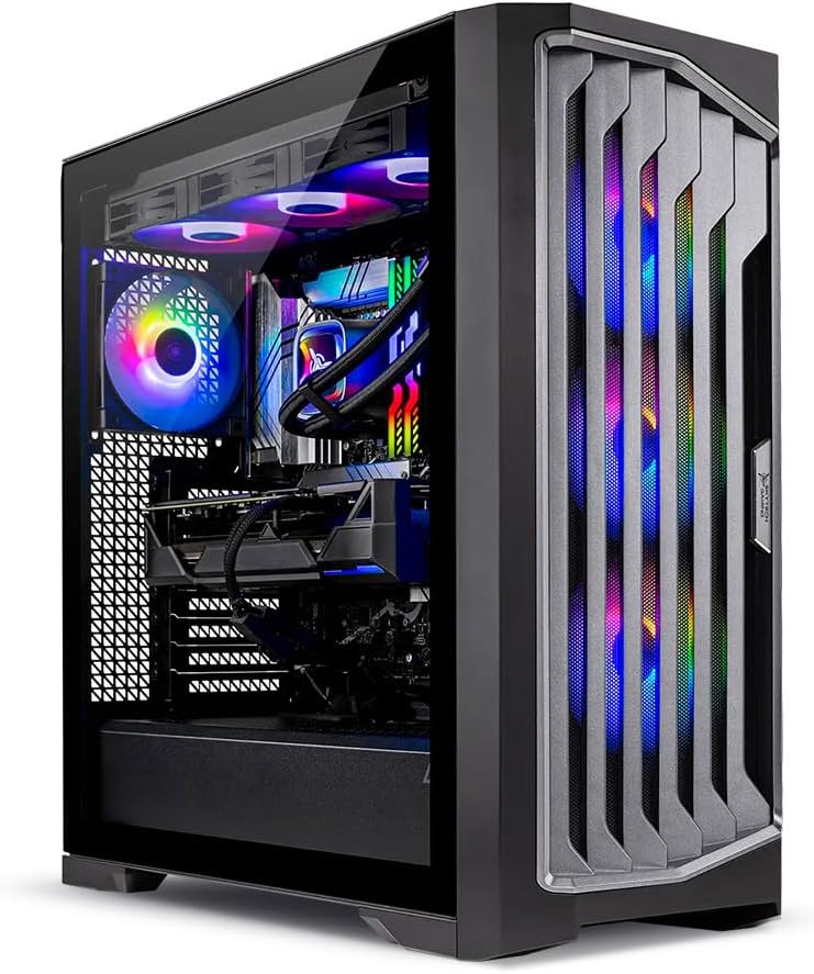 Skytech Gaming Legacy 4 Desktop PC, Intel i9 14900K 3.2 GHz (5.7GHz Turbo), NVIDIA RTX 5080 16GB, Z790 Board, 2TB Gen4 NVMe SSD, 64GB DDR5 RAM 6000, 1000W GOLD ATX 3 PSU, 420mm ARGB AIO, Wi-Fi, Win 11 Skytech Gaming Legacy 4 Desktop PC, Intel i9 14900K 3.2 GHz (5.7GHz Turbo), NVIDIA RTX 5080 16GB, Z790 Board, 2TB Gen4 NVMe SSD, 64GB DDR5 RAM 6000, 1000W GOLD ATX 3 PSU, 420mm ARGB AIO, Wi-Fi, Win 11