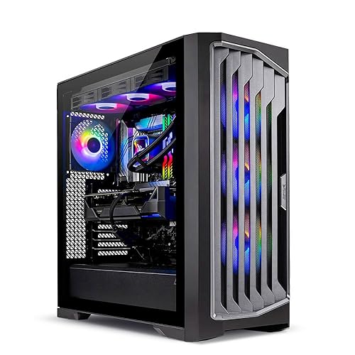 Skytech Legacy Gaming PC Desktop, Ryzen 9 9950X3D 4.3 GHz (5.7GHz Turbo), NVIDIA RTX 5090 32GB, 4TB Gen4 NVMe SSD, 64GB DDR5 RAM 6000 RGB, 1200W Gold ATX 3 PSU, 420mm ARGB AIO, Wi-Fi, Win 11