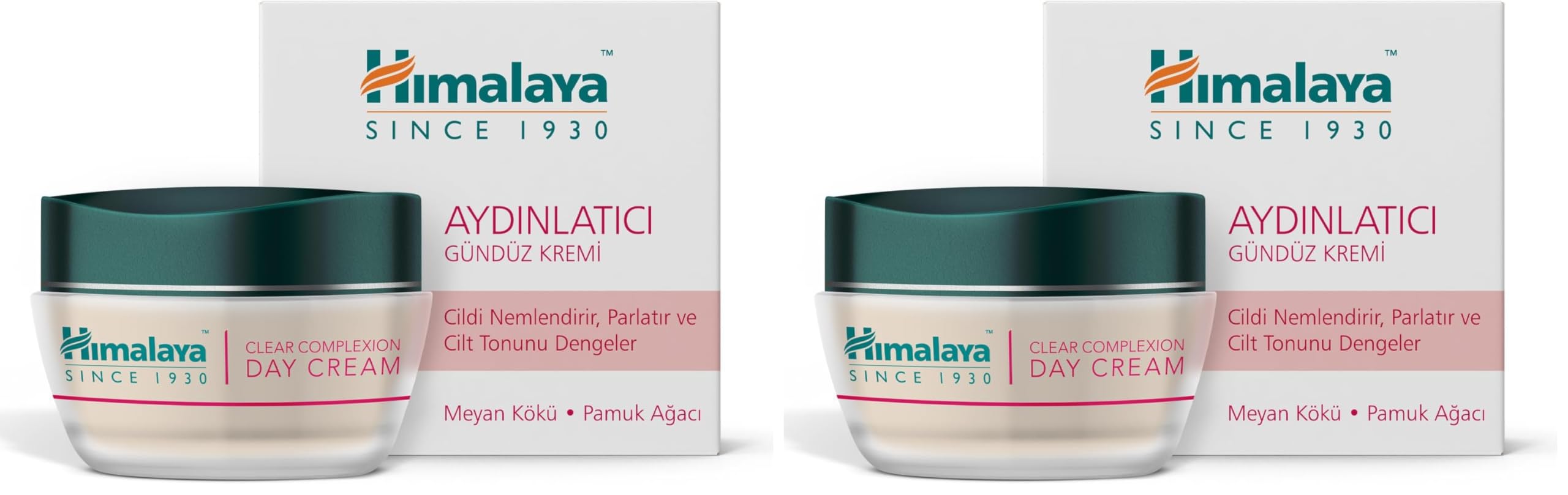 Himalaya Since 1930 Aydınlatıcı Gündüz Kremi, Yüz Kremi, Cınnabloc, Uv Koruma, Hipoalejenik, Kuru Ve Karma Ciltler, 50ml 2li paket