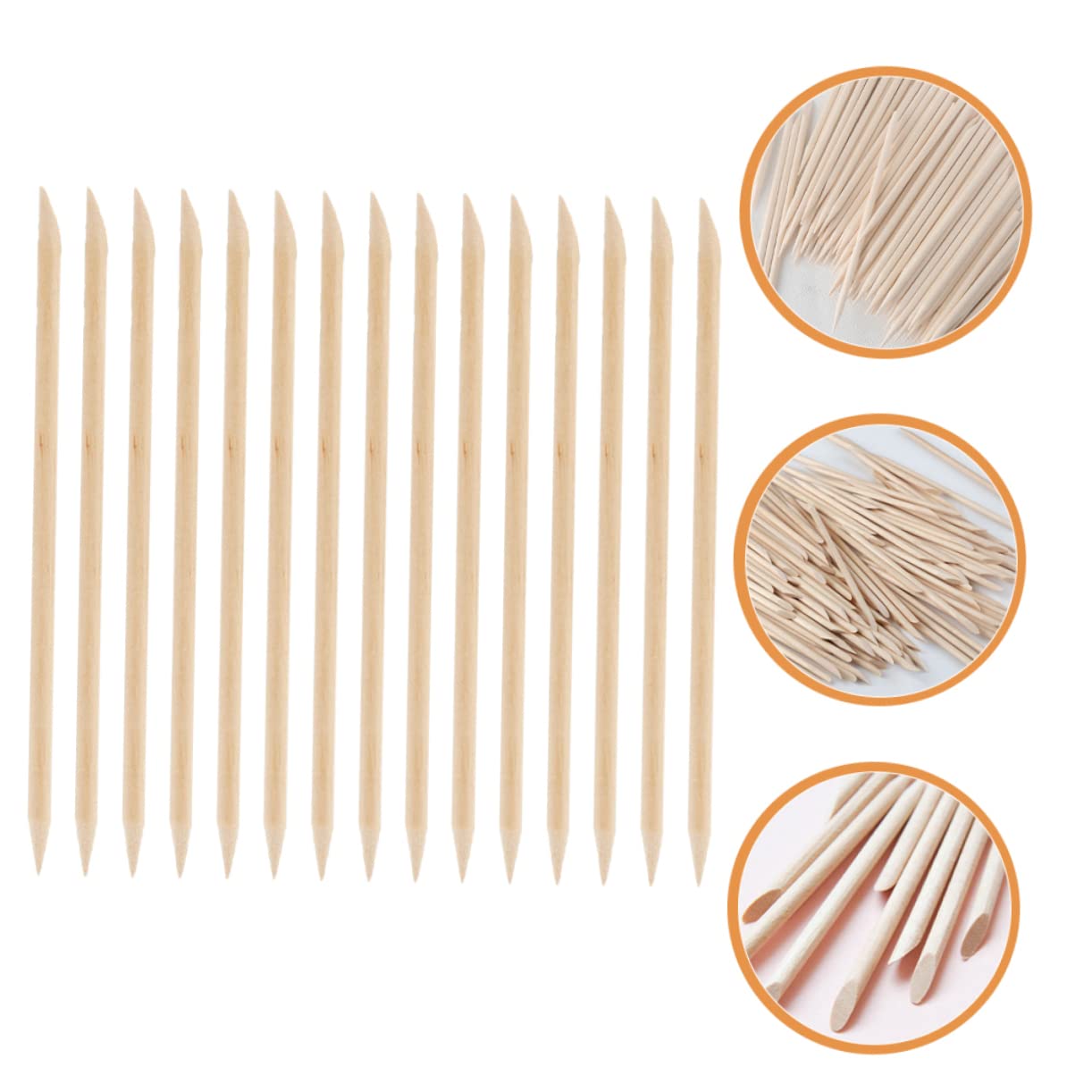 VICASKY 200pcs Manicure Sticks Multi Purpose Cuticle Nail Cleaning Sticks Double Sided Design Safe Reliable Nail Care Tools