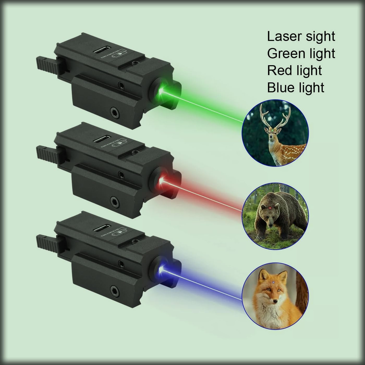 GOTICAL Laser Sight 20mm Red Green Dot Picatinny Rail Rifle Handgun All Aluminium Alloy Material, Solid Material, Very Strong and Durable, Equipped
