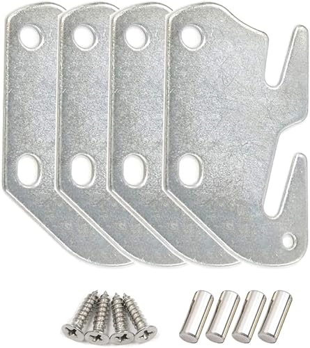 Placas de madera para cama de madera para riel de cama de madera, soporte de marco de cama, reemplazo de estribo - 4 piezas