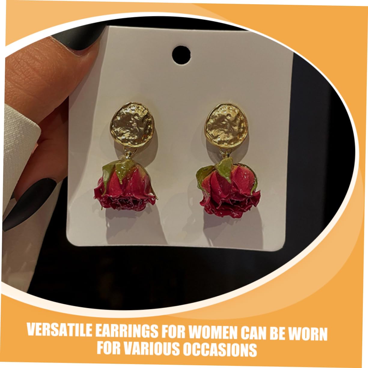 5 Pares Pendientes De Rosa Eterna Aretes Lindos Pendientes Joyas De Flores Para Orejas De Mujer Para Mujer De Moda Perder Aleación De Zinc Oreja De Flor Hada