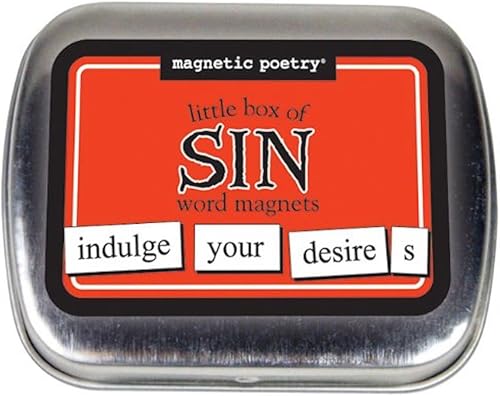 Magnetic Poetry - Kit de la pequeña caja del pecado - Palabras para la nevera - Escribe poemas y cartas en la nevera - Fabricado en Estados Unidos