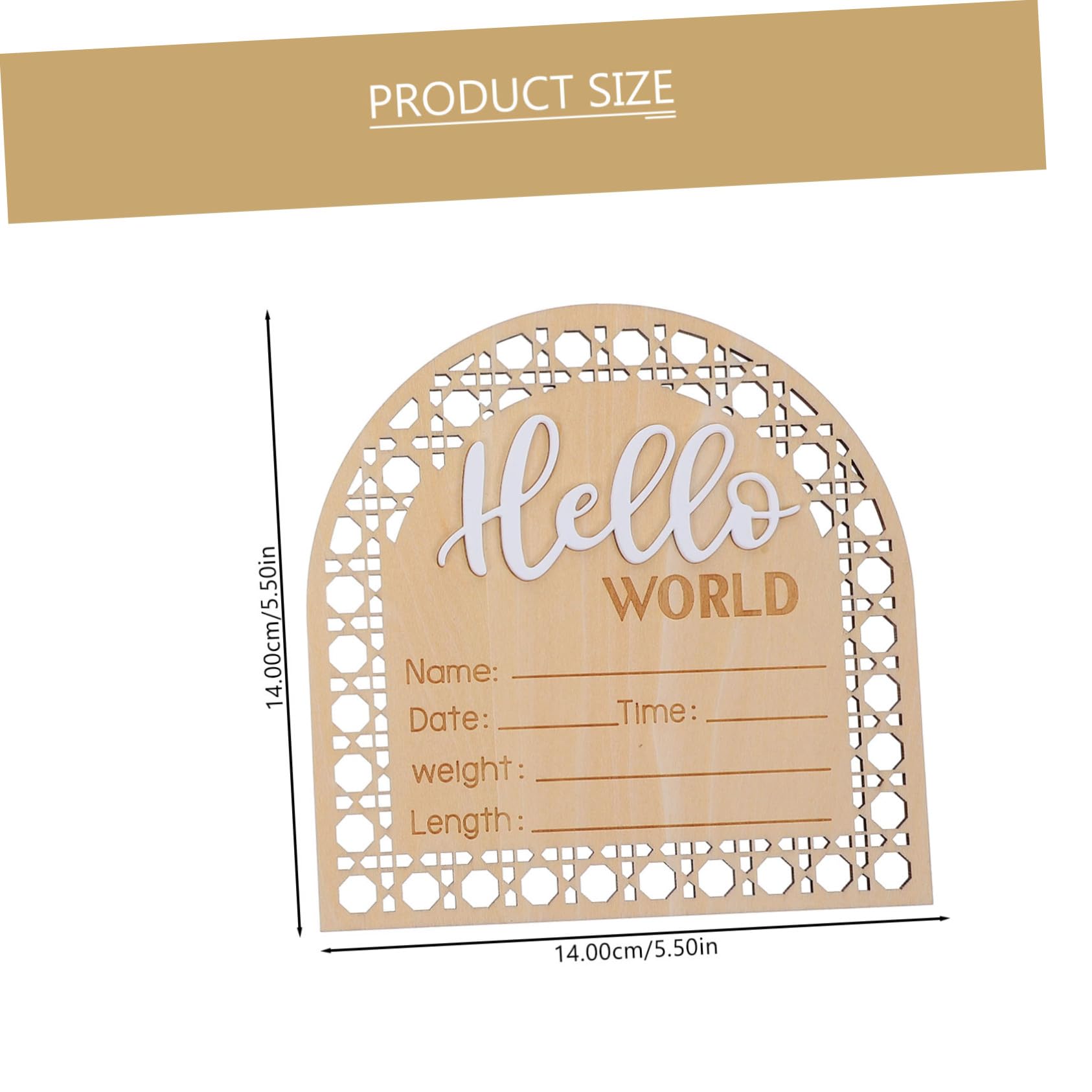 VICASKY Newborn Announcement Sign Wooden Baby Name Sign Baby Welcome Home Sign