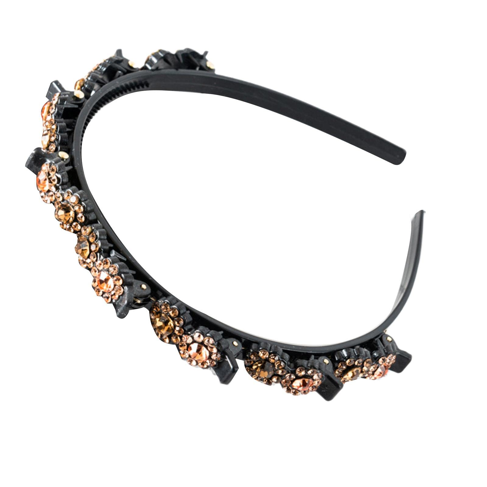 Fashion Pearl Hair Hoop Floral Non-Slip Rhinestone Hairbands Headband Hair Hair Bands Bezel Elastic O1C7 Girls Hoop Women Access