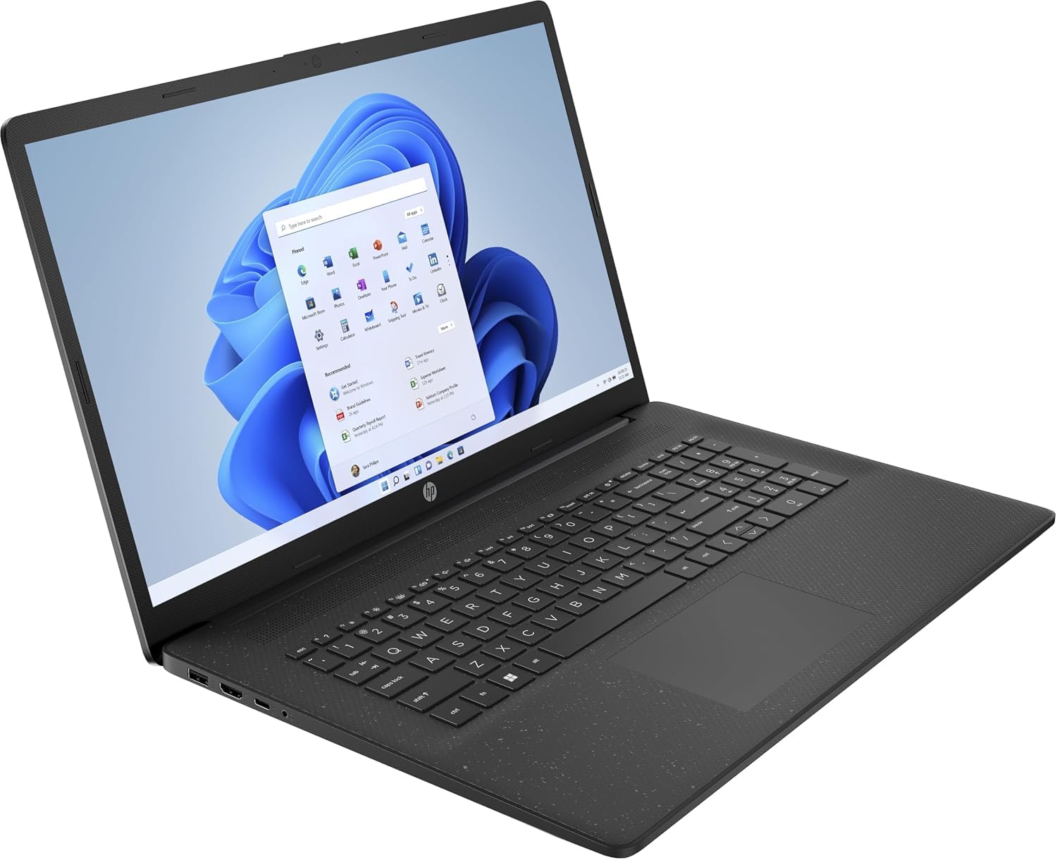 HP Laptop 17,3" HD+ Display Intel Celeron N4120 8 GB DDR4 RAM 256 GB SSD Windows 11 QWERTZ Schwarz
