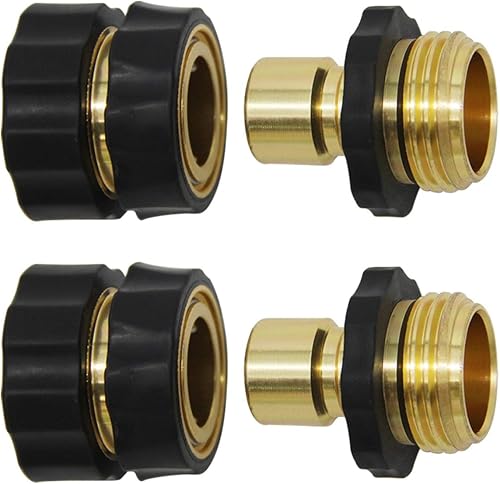 Twinkle Star 3/4 Inch Garden Hose Fitting Quick Connector, 2 Sets