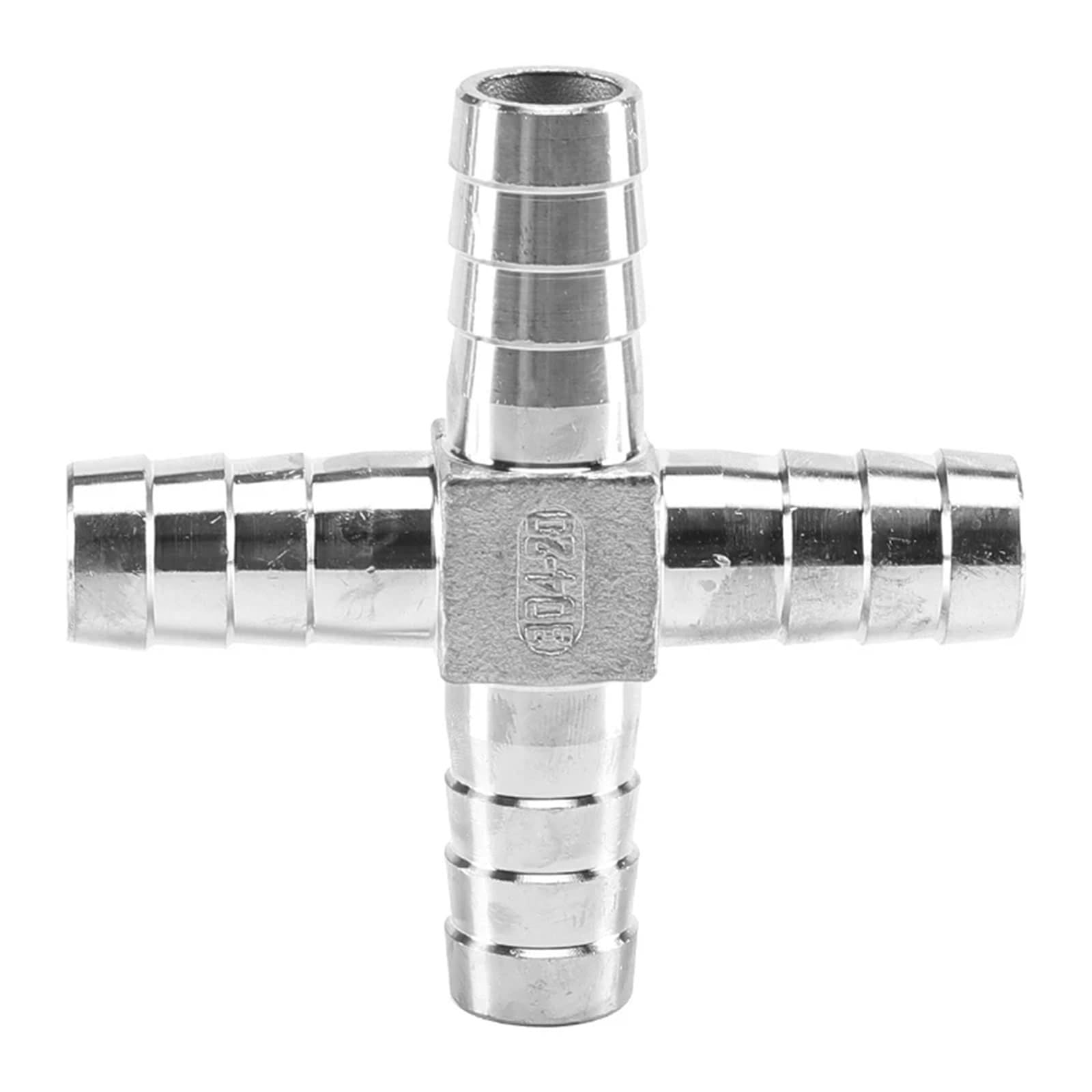 Hose Barb 304 Stainless Steel Hose Tail Barb Connectors 6mm 8mm 10mm 12mm T Type Y Type Pipe Fitting Pagoda Tail Barb Connector(Cross,16mm)