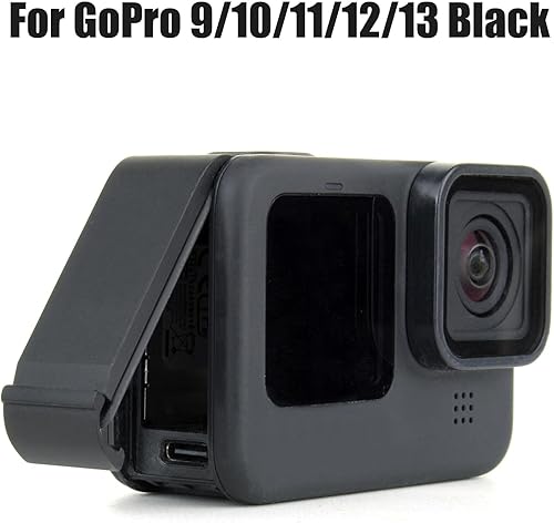Miniatura 4 de Reemplazo de aluminio impermeable cubierta de batería puerta lateral para GoPro Hero 9 10 11 negro, 33 pies impermeable puerta de la batería