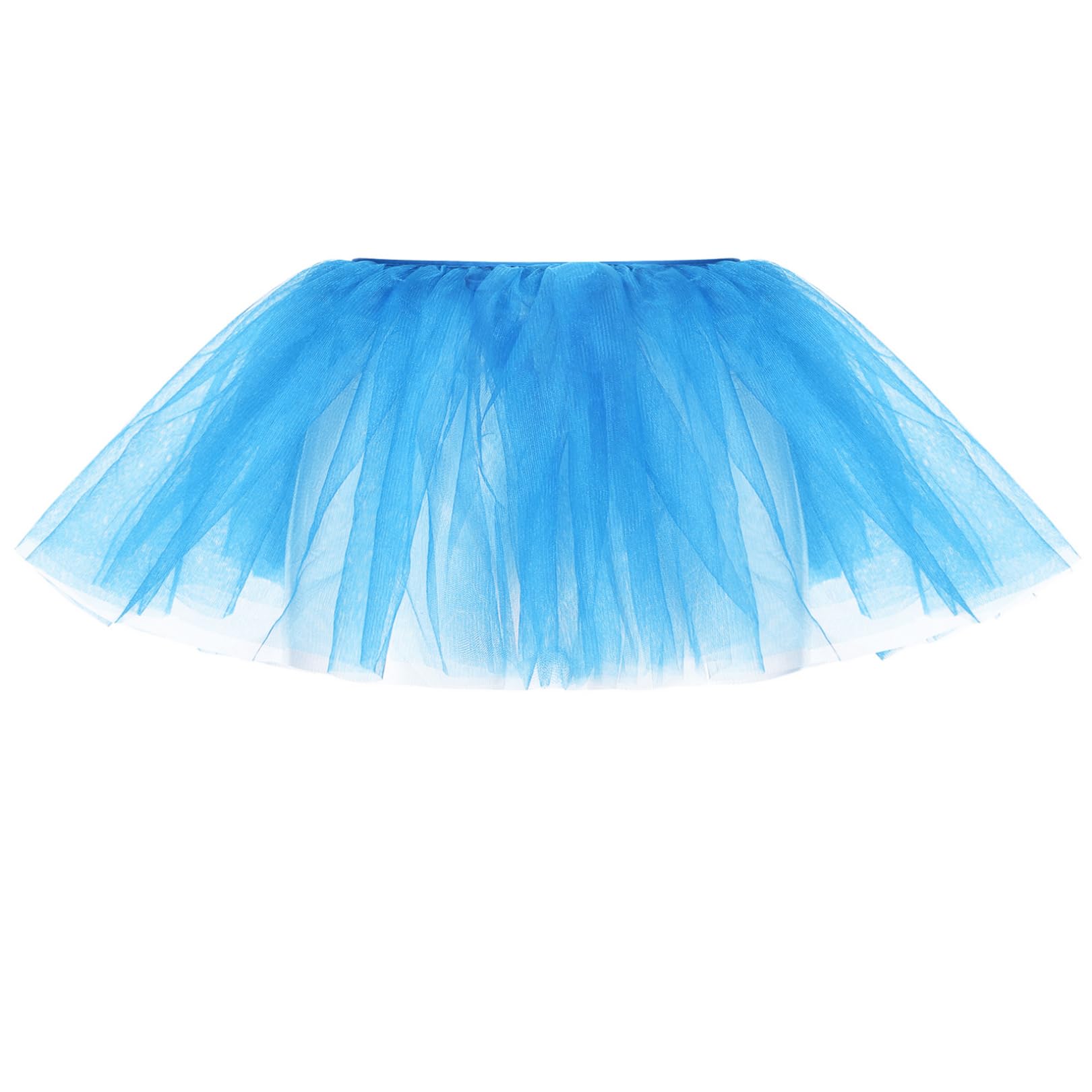 easyforever Kids Girls Ballet Dance Tutu Skirt Mesh Tulle Skirt Birthday Princess Skirt Dress Up Costume Dancewear Sky Blue 2-8 Years