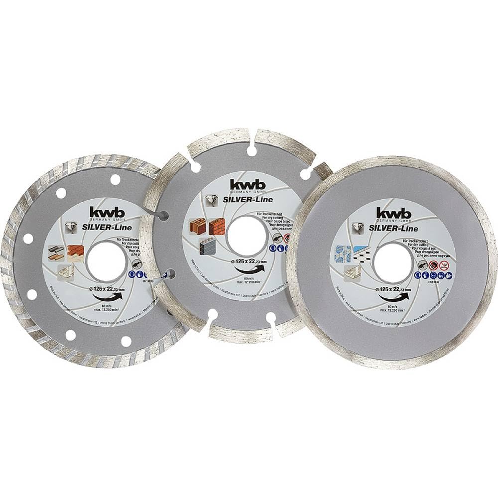 DIAMANT Juego de discos de corte de 125 mm, 3 piezas para el tamaño de la habitación 797085 diámetro 125 mm 3 piezas
