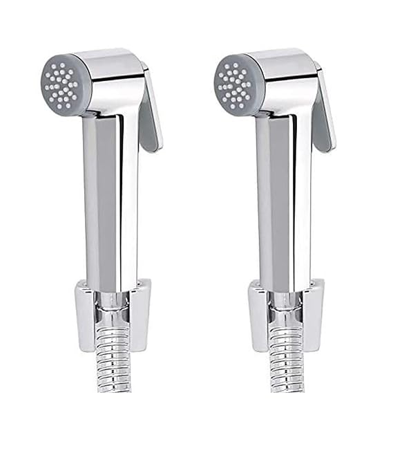Redigo ABS Handheld Heavy Duty Health Faucet Set Shattaf Toilet Bidet Jet Spray Gun Shower for Bathroom (Chrome Plated, A Series, Gun Only) (Groh, Pack of 2)
