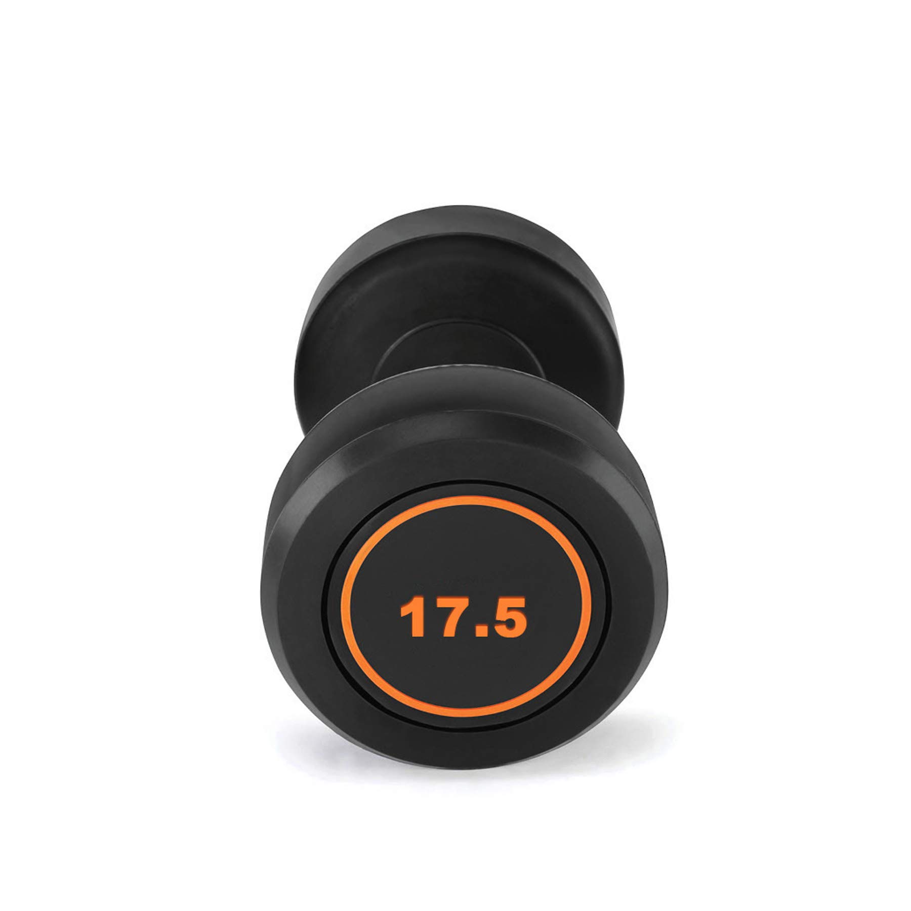 KLIKFIT Rubber Coated Professional 17.5 Pound Dumbbells (Black)