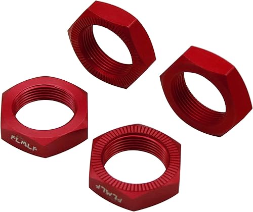 Miniatura 2 de FLMLF Juego de tuercas de rueda de aluminio 24MM rojo para 15 escala Hpi RV Km Baja 5b RC piezas de coche