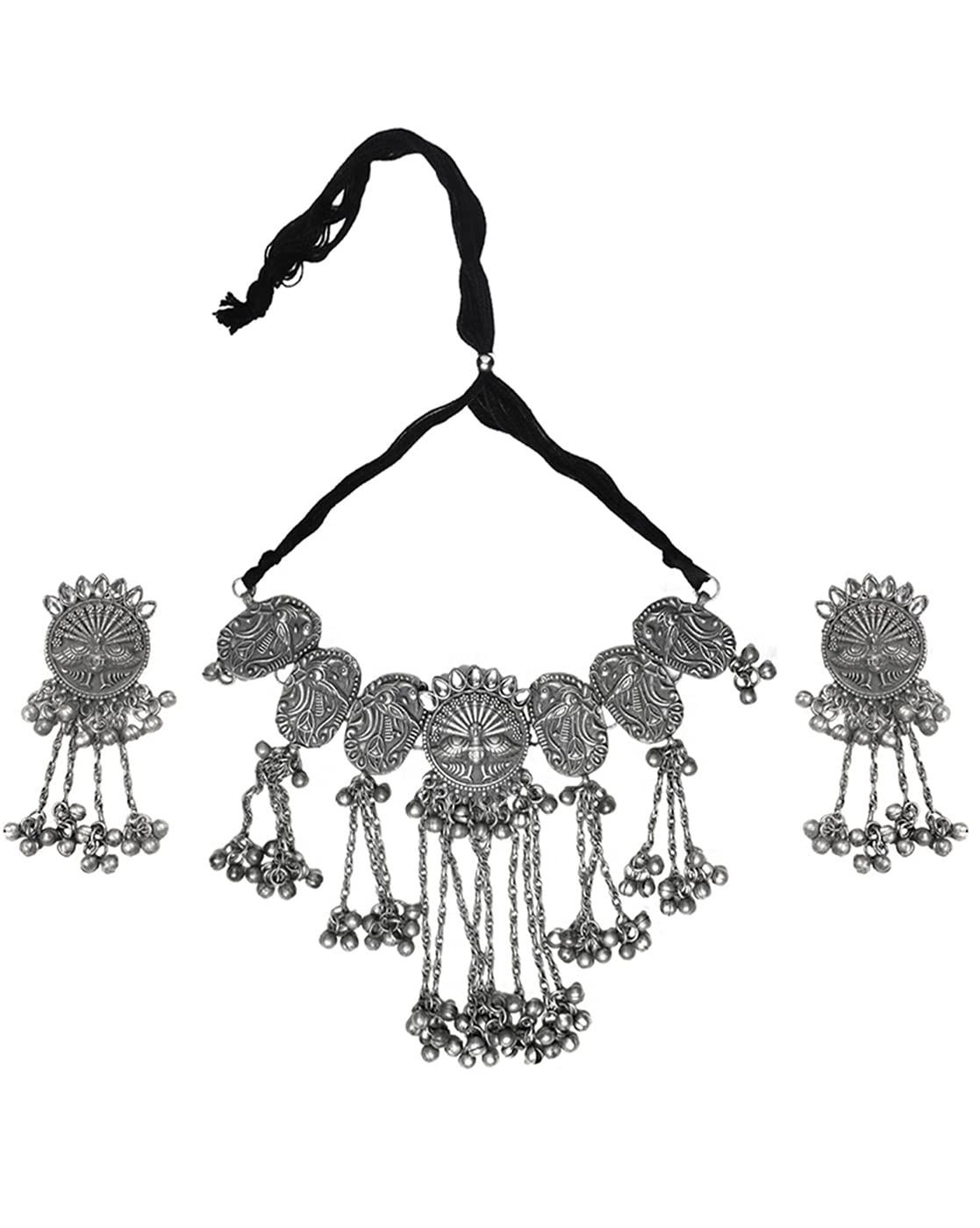 See full amazon price history chart for TEEJH Ridhi Silver Oxidised Choker Necklace Set For Women TEEJH Ridhi Silver Oxidised Choker Necklace Set For Women (B09J541KGR) Amazon Price History, Amazon Price Tracker