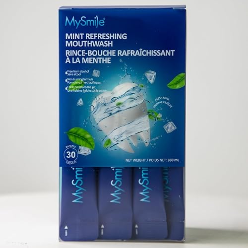 Miniatura 9 de MySmile Enjuague bucal sin alcohol, enjuague bucal para adultos, el enjuague bucal de viaje ayuda a matar el 99% de los gérmenes del mal aliento,
