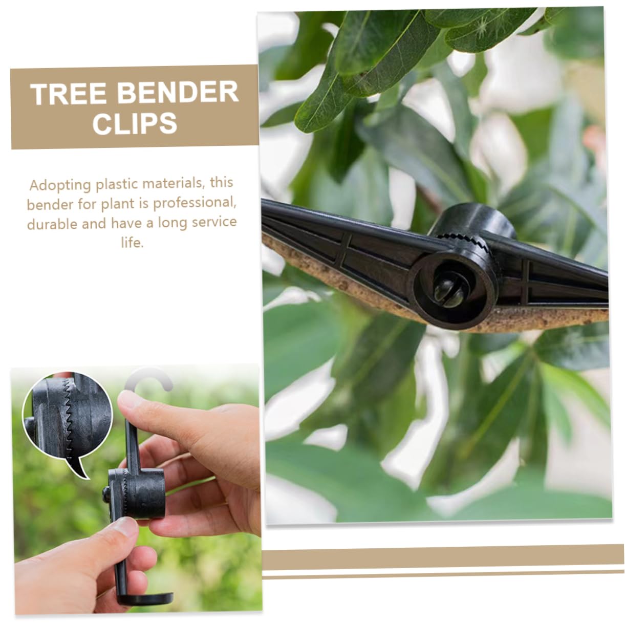 BESPORTBLE 4 Sätze Wachsen Pflanzenband Spaliere Unterstützung Gitter Gartenwerkzeuge Pflanzenclips Pflanzenaufzucht Gartenbieger Clips Für Den Innenbereich Anlage Plastik Black 5 Stück * 4