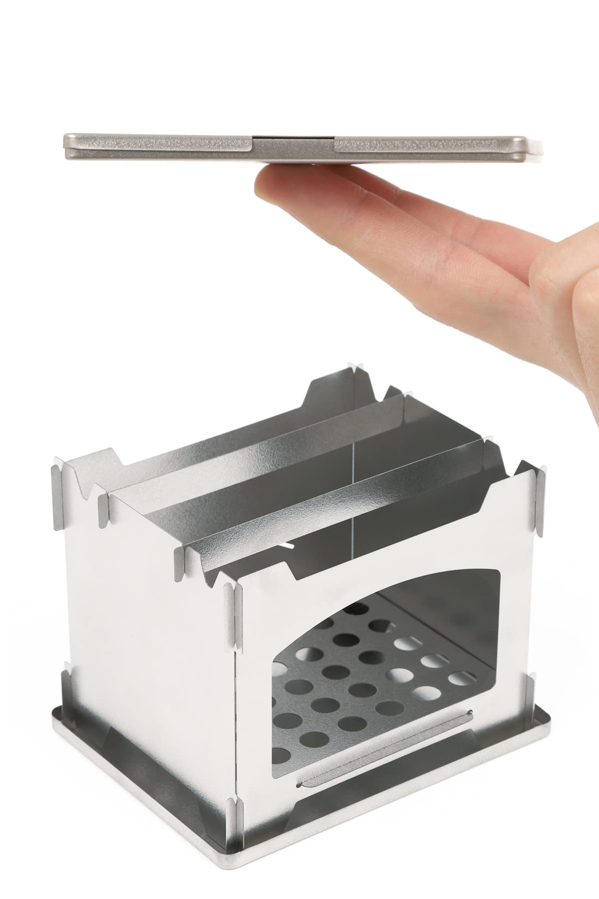 鎌倉NaFro ナフロ 「タイニーグリルの奇跡」 BBQ コンロ 卓上 焚き火台 ソロ チタン 焚火台 軽量 コンパクト 折りたたみ ミニ 薪ストーブ