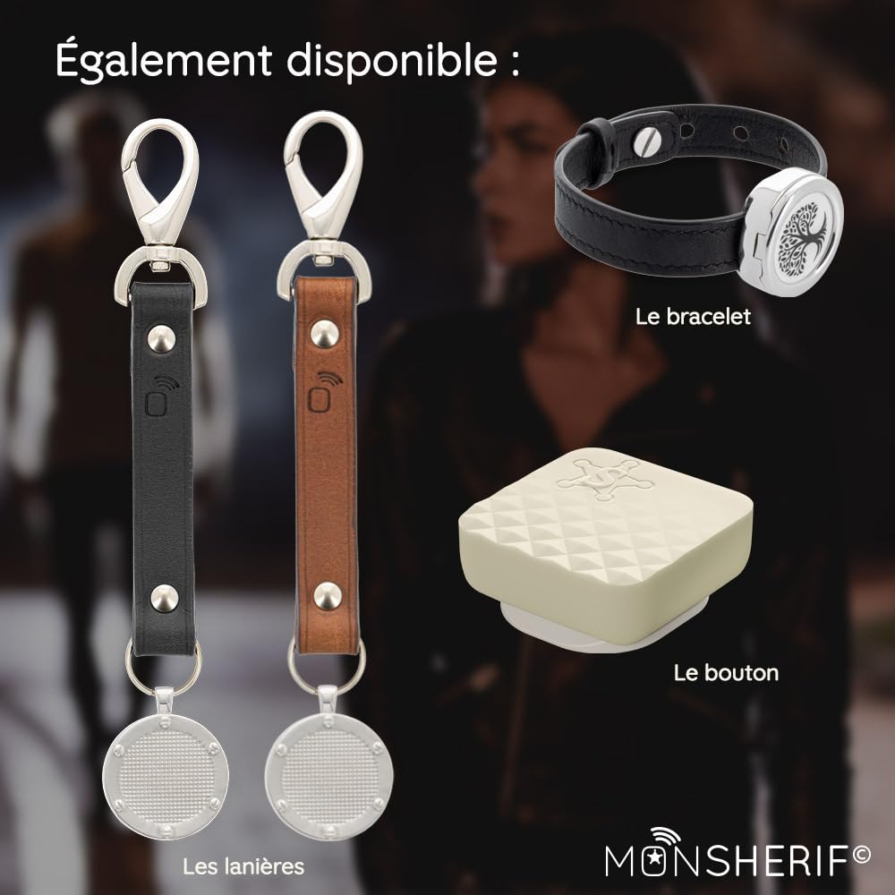 Bouton d'alerte MONSHERIF + Pendentif Arbre de Vie doré rosé : L’élégance et la Technologie réunies dans Un Bijou connecté Discret