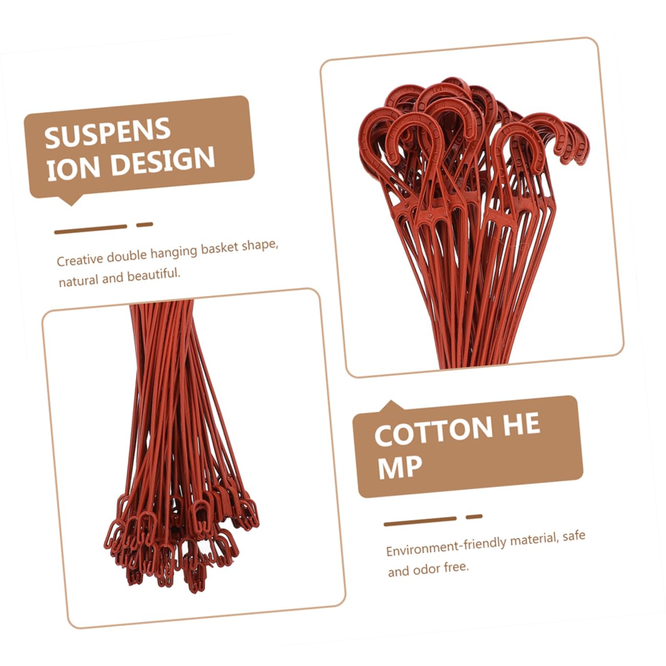 BESPORTBLE 3 Ensembles Lot De 3 Crochets Pour Pot De Fleurs Suspendus Pothos 30 Pièces Crochet Rouge Ej370 Crochet Pratique Pour Pot De Fleurs Crochets Pour Pot De Pépinière 30 pièces * 3