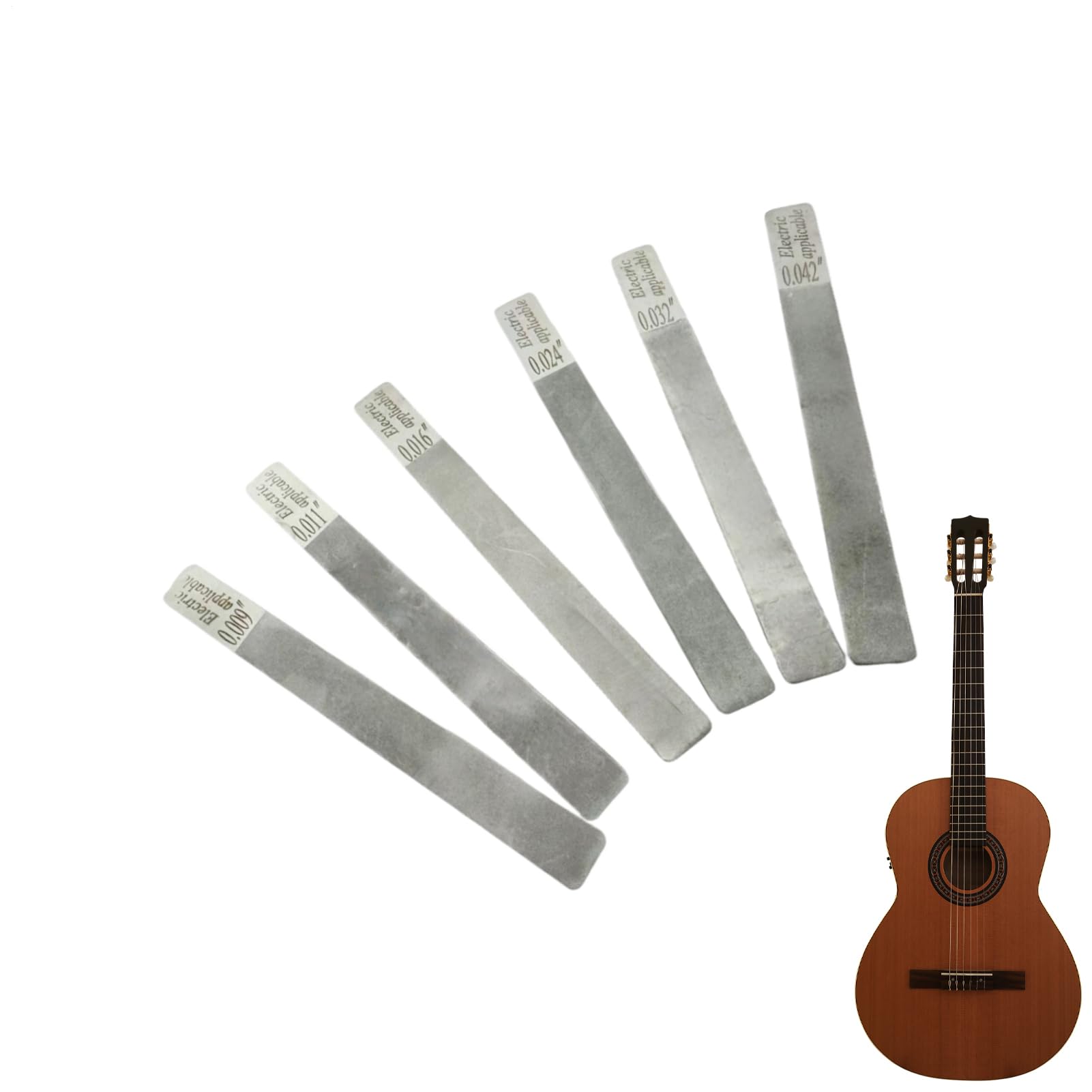 Limetta Per Tasti Chitarra 6 Pezzi Utensile Per Smerigliatura Bordi | Lima per Smussatura Tasti Per Studenti Musica Strumenti Corda Riparazione Tastiera