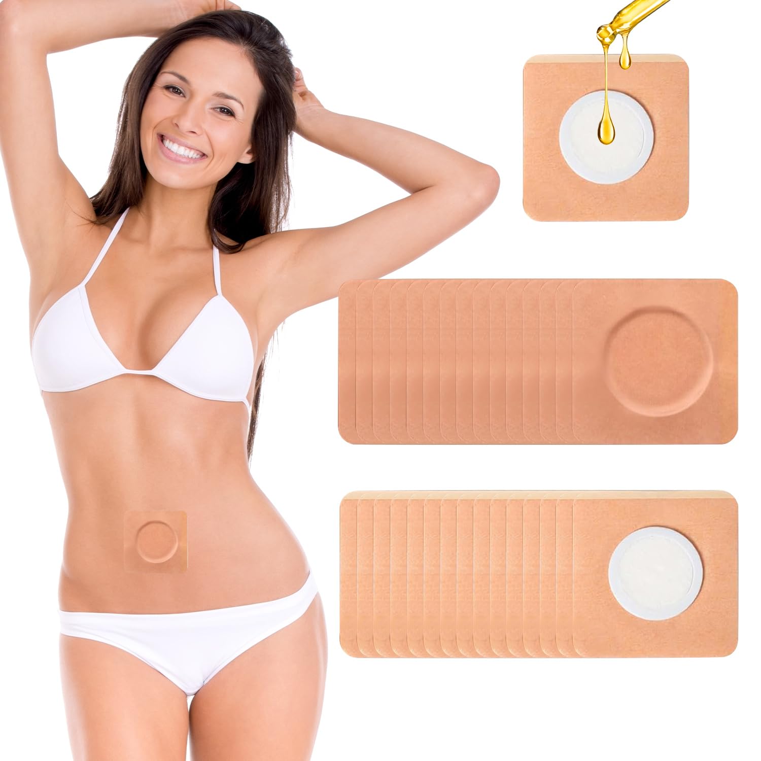 32 Pcs Castor Oil Belly Button Patches