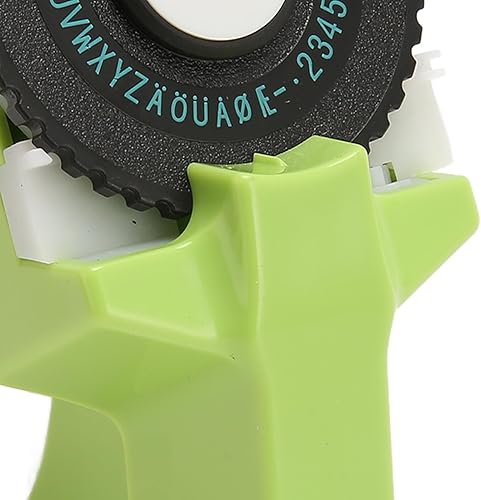 Miniatura 6 de Pssopp Máquina de etiquetas en relieve, 3D fácil de usar para hacer etiquetas en relieve con cintas para oficina, hogar y bricolaje (verde)