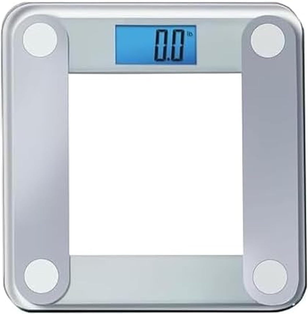 Eat Smart Digital Bathroom Scale with Extra Large Easy to Read Lighted Display, Weight Tracking, Includes Body Tape, Grey and Clear