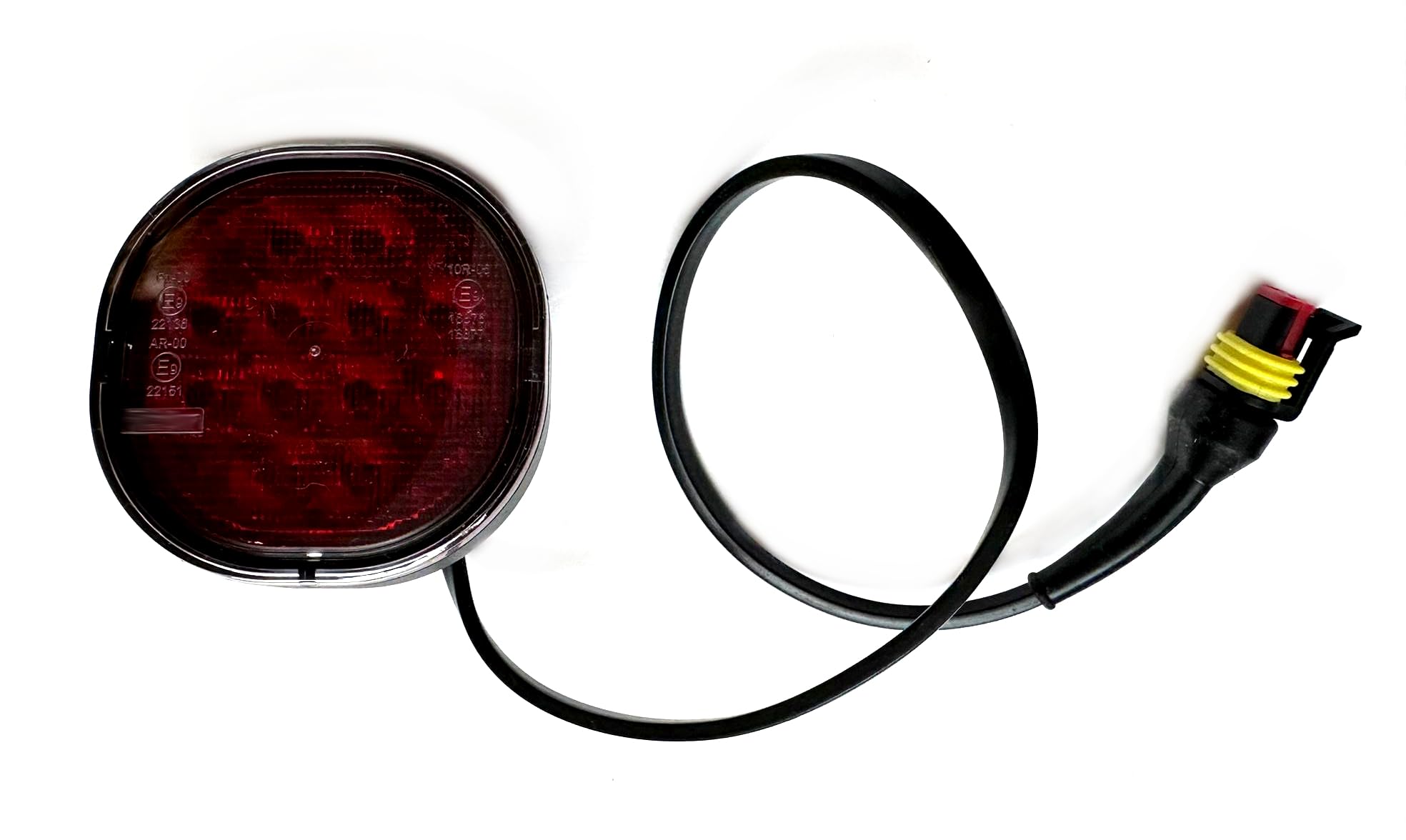 LED Nebelschlussleuchte 75mm 12-36V Anhänger LKW PKW Traktor Wohnwagen Super Seal IP67 E9 wasserdicht rot